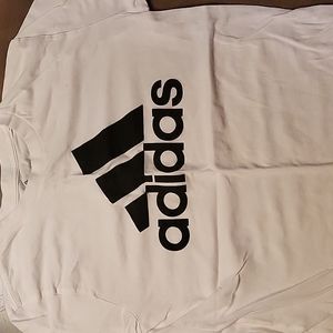 Adidas white and black T-shirt used medium